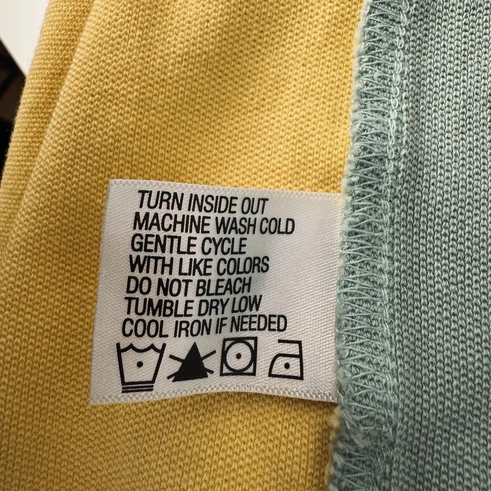 Orvis Color Block Men Medium Classic Polo Shirt‎ Short Sleeve Logo  Green Yellow